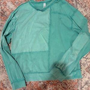ZYIA Teal Patchwork Sweatshirt